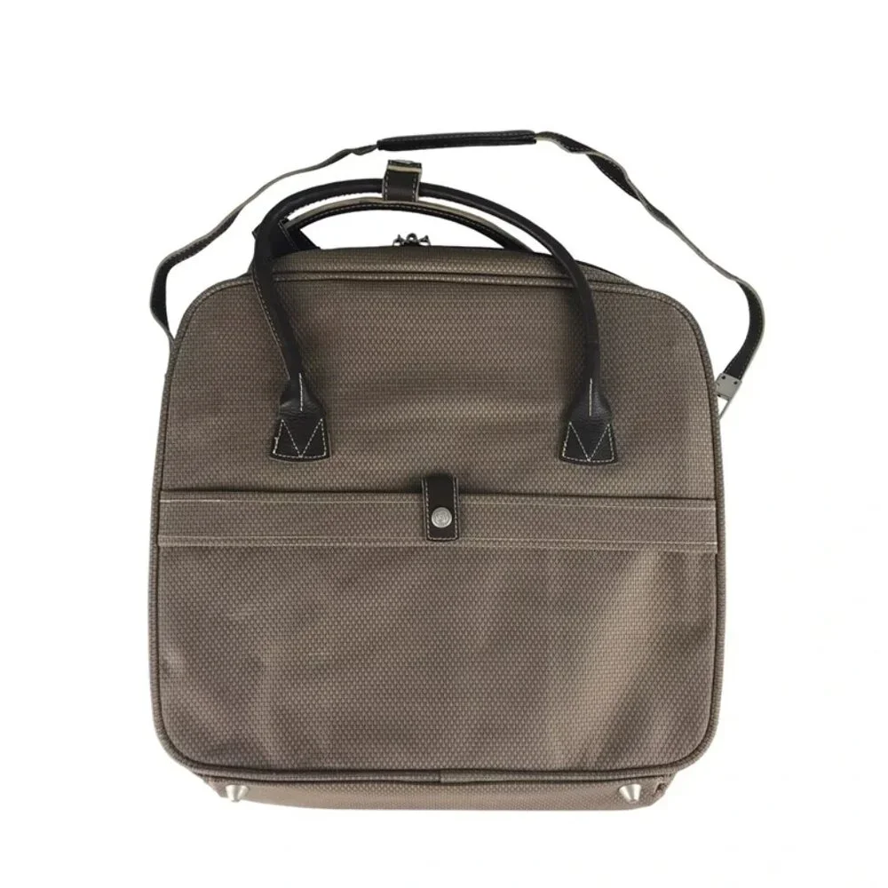 Samsonite Womens Beige Inner Pockets Zip Around Detachable Strap Laptop Bag‎
